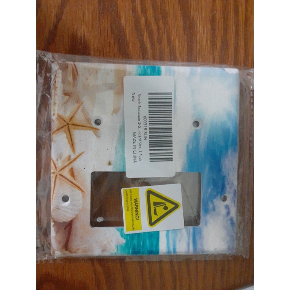 Beach Seascape Light Switch Cover Decorative 2 Gang Combination 1 Toggle/1 Decor